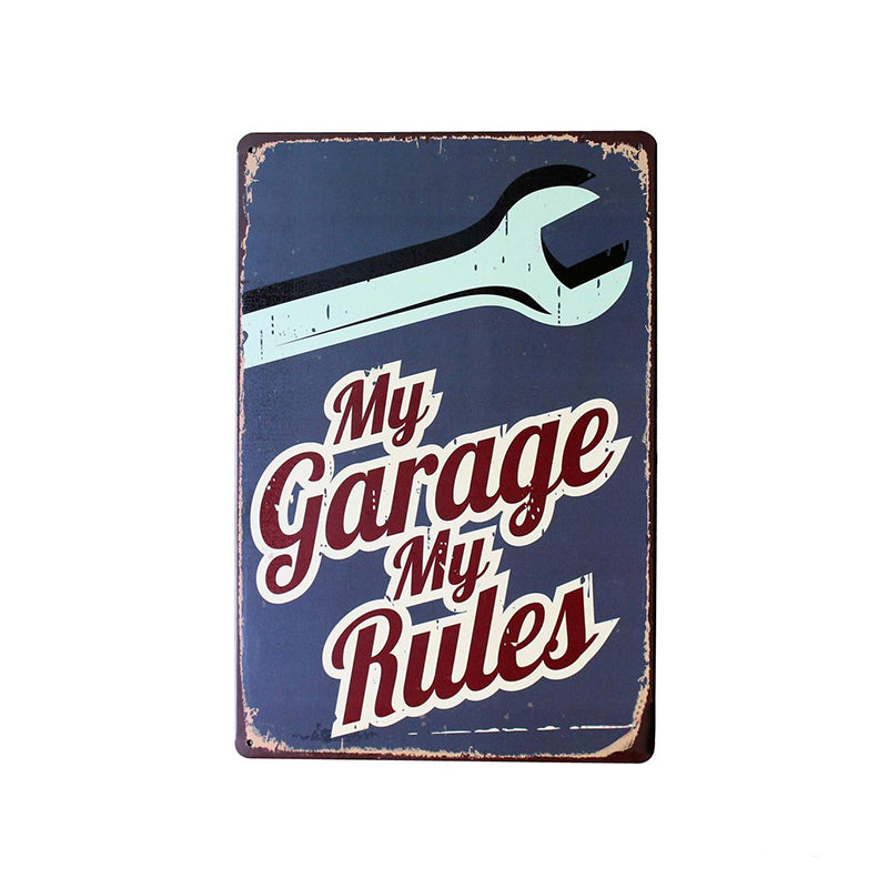 Vintage Blechschild | Metallschild | Dekoschild | Rules | Retro