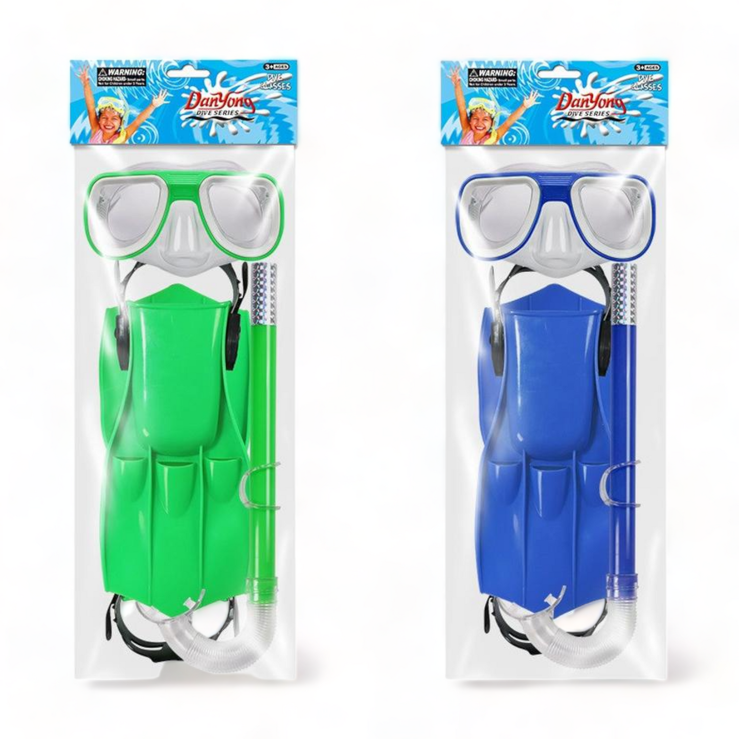 Kinder Tauch - Komplettset | Schnorchel | Taucherbrille | Flossen