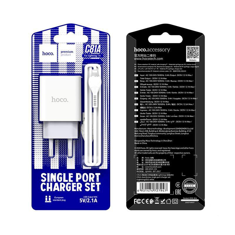 Ladegerät | Type Micro USB | Weiß | inkl. Adapter | 1m