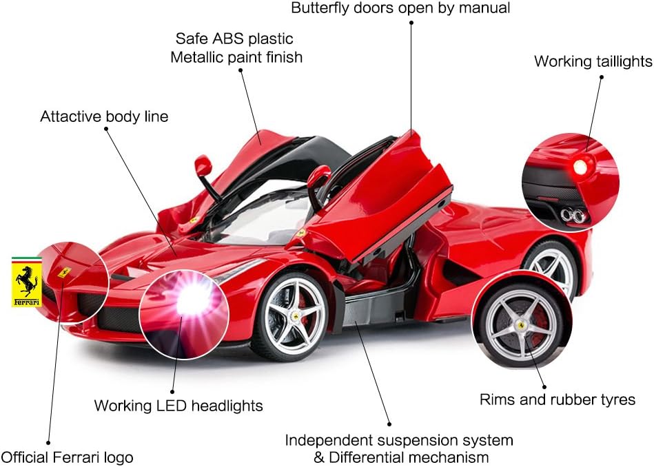 Rastar Ferrari | Ferngesteuert | Auto | 1:14 Skala | Retouren