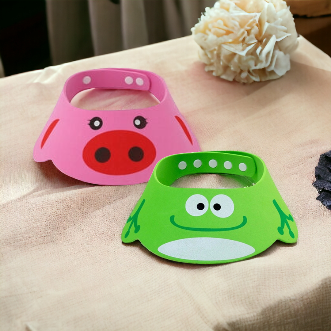 Babykappe | Verstellbar | Frosch & Schwein | 2er Set | Badekappe