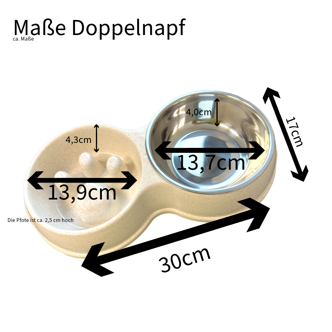 SchlingStopp Deluxe Futtersystem Doppelnapf