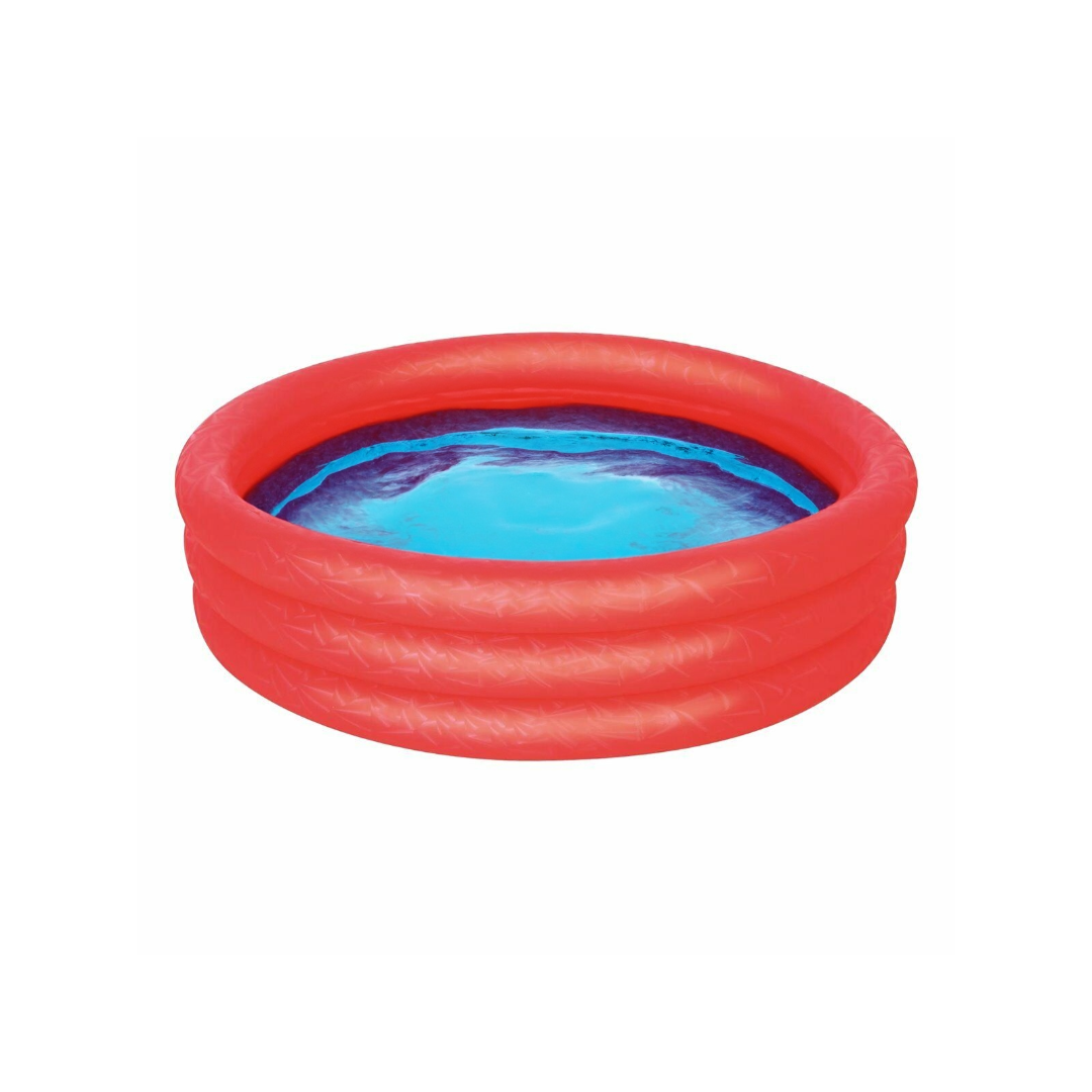 Bestway Planschbecken | 122 cm | 3 Luftringe | Pool | Rot