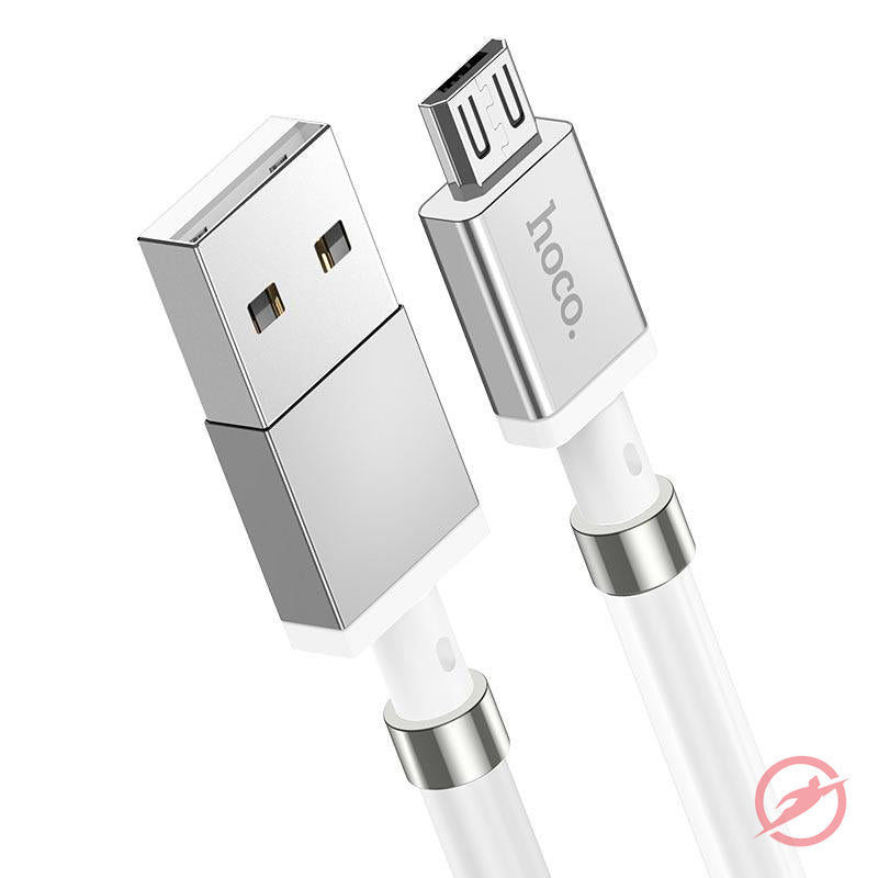 USB Kabel | Micro USB auf USB | Magnete | Weiß | Ladekabel | 1m