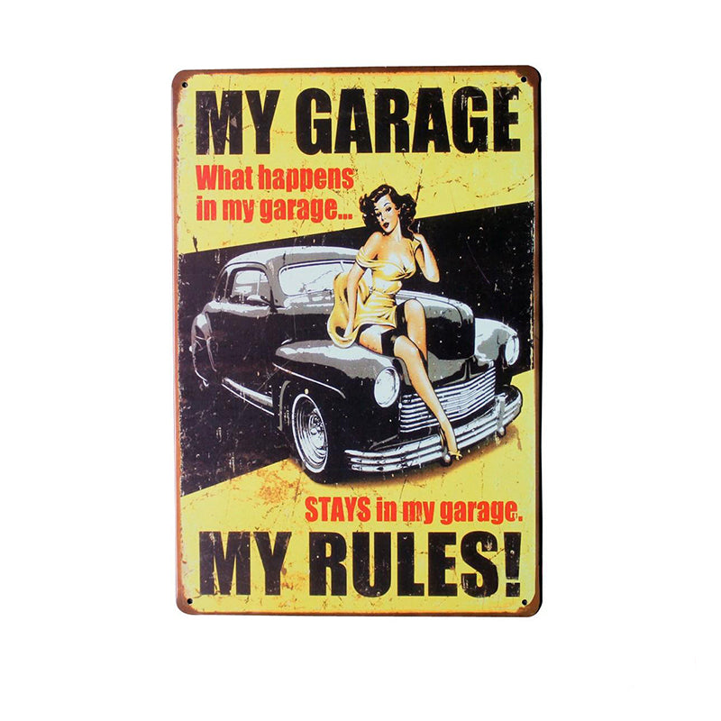 Vintage Blechschild | Metallschild | Dekoschild | Garage | Retro