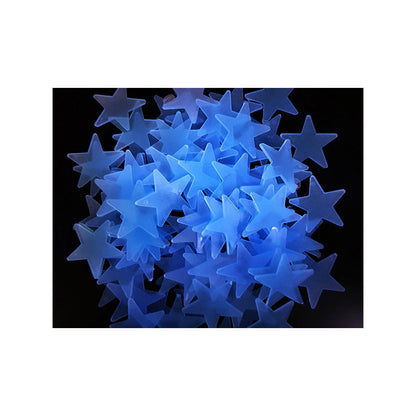 Leuchtsterne | Fluoreszierend | Sternenhimmel | 100 Stück | Blau