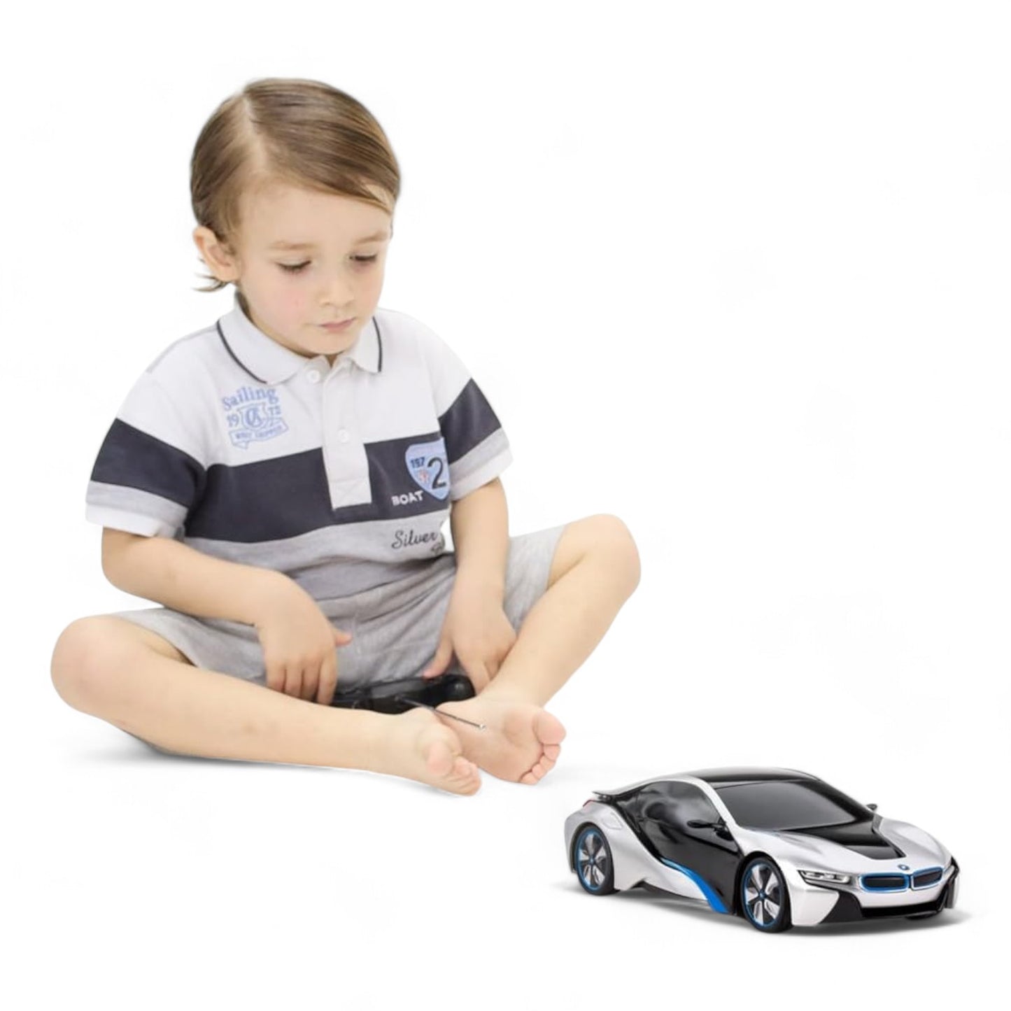 Rastar BMW i8 Blau/Silber | Ferngesteuert | Auto | 1:24 Skala | Retouren