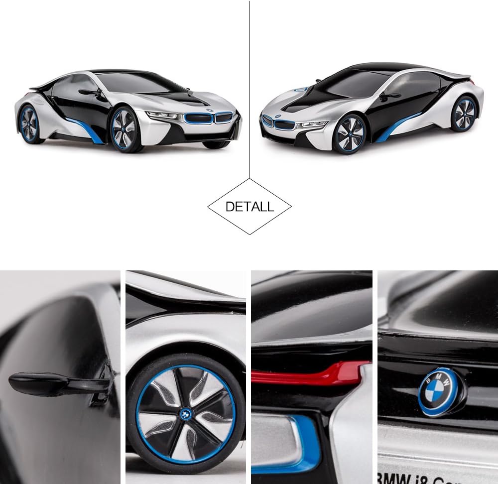 Rastar BMW i8 Blau/Silber | Ferngesteuert | Auto | 1:24 Skala | Retouren