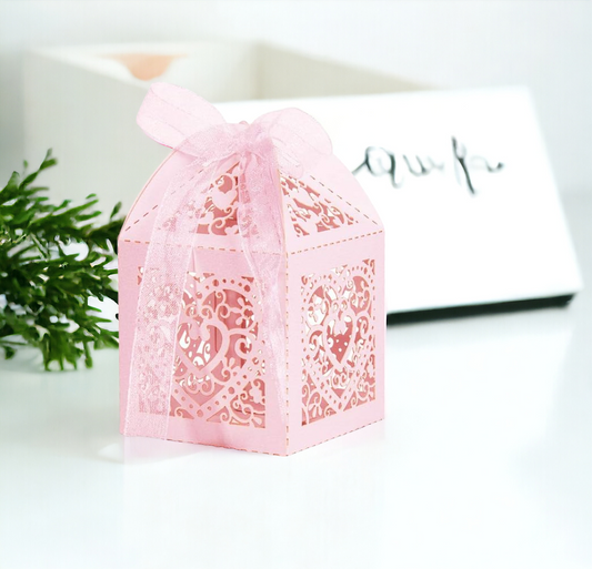 Papierboxen | Hochzeitsboxen | Geschenkbox | Rosa | 50 Stück