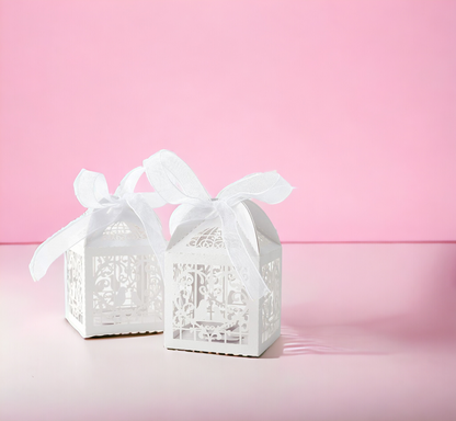 Papierboxen | Hochzeitsboxen | Geschenkbox | Weiß | 50 Stück