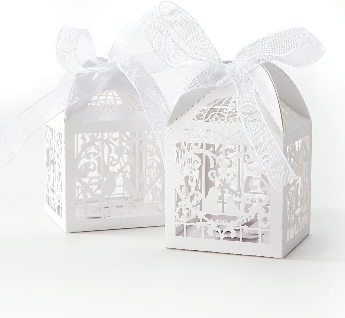 Papierboxen | Hochzeitsboxen | Geschenkbox | Weiß | 50 Stück