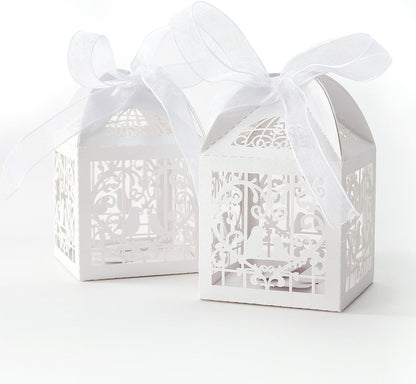 Papierboxen | Hochzeitsboxen | Geschenkbox | Weiß | 50 Stück