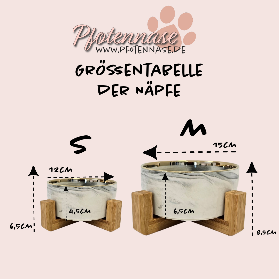 Napf | Futteroase für Hunde & Katzen | Hundenapf | Deluxe | Keramiknapf | Napf