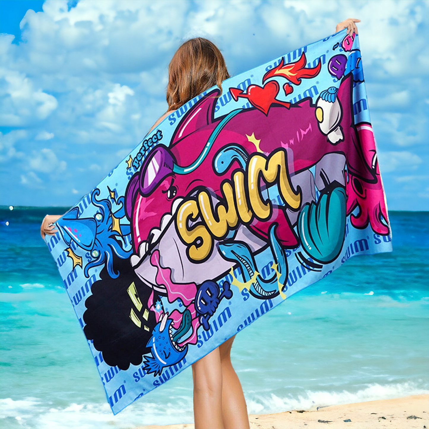 Strandtuch | Badetuch | Tuch | Microfaser-Tuch | Pooltuch | Diverse Designs