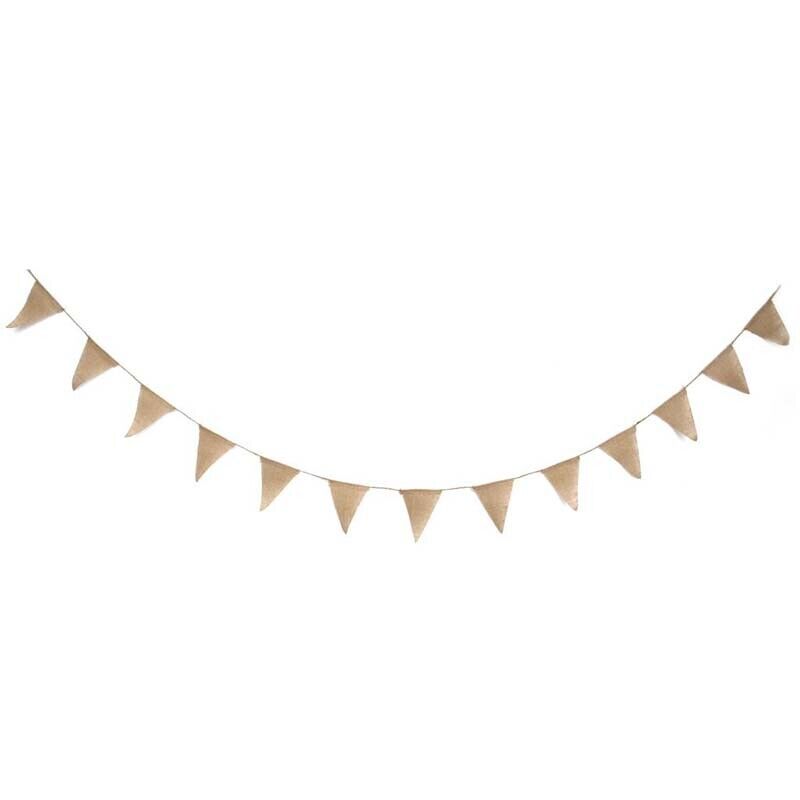 Wimpelkette | Girlande | Jutewimpel | 2,8m Lang | Fähnchenkette