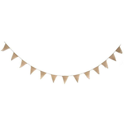 Wimpelkette | Girlande | Jutewimpel | 2,8m Lang | Fähnchenkette