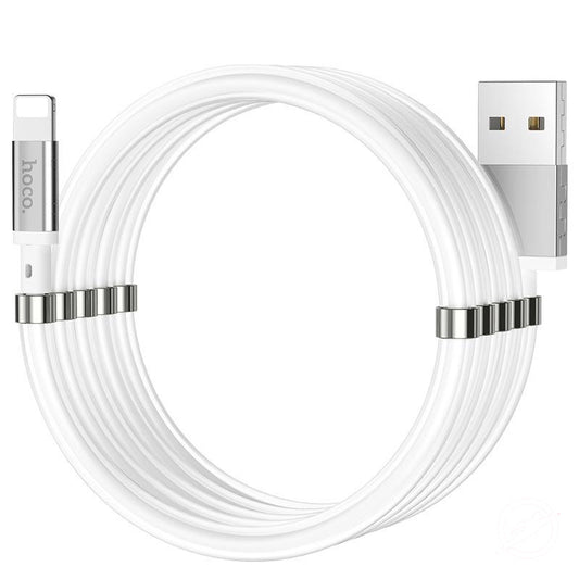 USB Kabel | Lightning auf USB | Magnete | Weiß | Ladekabel | 1m