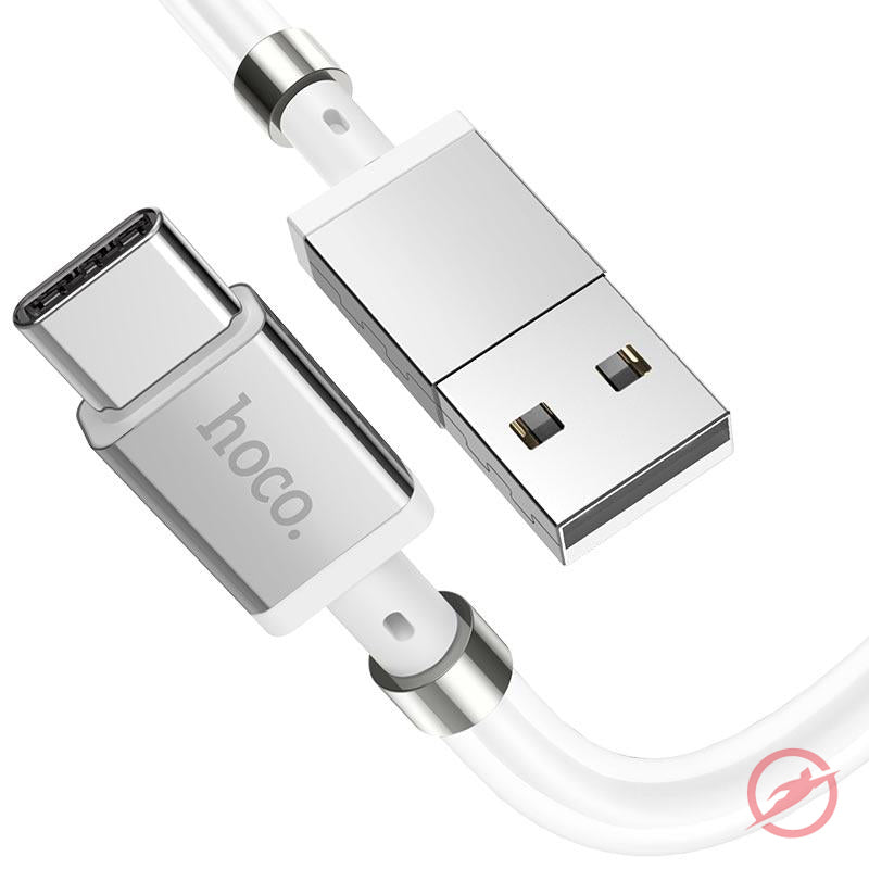 USB Kabel | Typ C auf USB | Magnete | Weiß | Ladekabel | 1m
